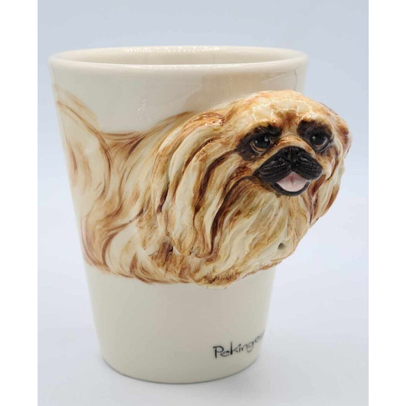 3D Pekingese Coffee Cup/Mug Hand Painted by Blue Witch Ceramics - Picture 16 of 16